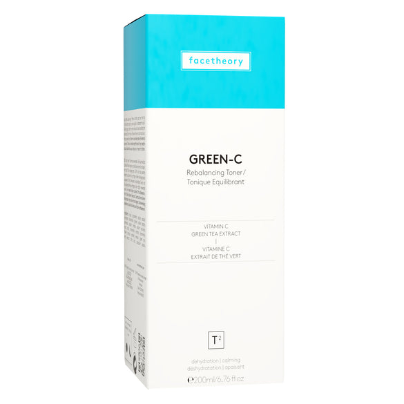 Green-C Tonico per Pelli Sensibili T2 con Vitamina C stabilizzata, Aloe Vera, Tè Verde e Melograno