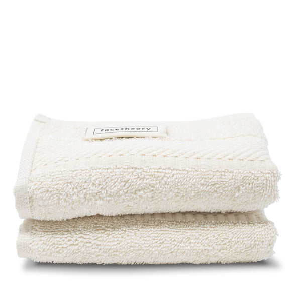 Asciugamani per il Viso, in Cotone Biologico Spesso (confezione da 2) -  100% Cotone Biologico. 